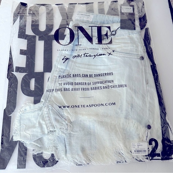 ONE Teaspoon Brando Bonita High Waist Denim Shorts - Picture 5 of 14